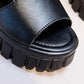 Women's Platform Sandals Hollow Breathable Boots Summer Wedge Heel Mesh Fish Mouth Shoes