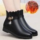 Winter Flat-bottomed Comfort and Warmth Plus Velvet Cotton Shoes Soft-soled Non-slip All-match Ankle Boots