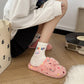 Autumn and Winter Pure Cotton Slippers Indoor Non-slip Soft-soled Shoes Warm Simple Plush Cotton Shoes