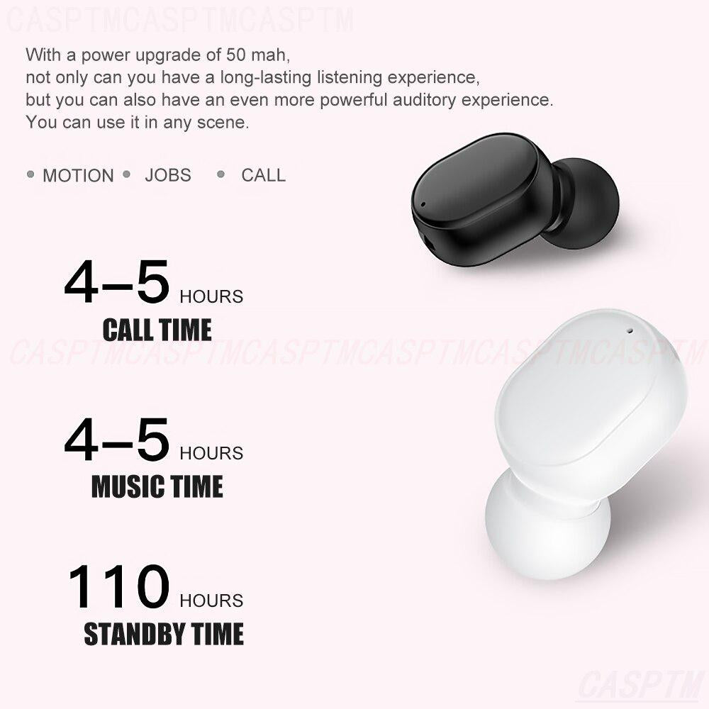 Wireless Bluetooth Earphone 5.0 Mini Cute Single In-ear Earbuds Noise Reduction Hifi for Smart Phone