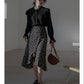 Summer Print Flower Chiffon Women Skirt Japanese Casual Skirts Harajuku Mid-Calf High Waist Skirts