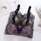 Leopard Print Large Size Thin Non-magnetic Bra Breast-receiving Anti-sagging No Steel Ring Gathering Underwear Ladies Bra