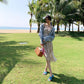 Floral Pearl Sling Dress Summer Mid-length Split Sweet First Love Dress