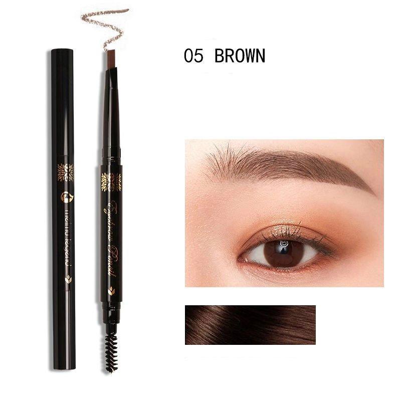 Double-head eyebrow pencil waterproof and sweat-proof natural long-lasting non-fading non-staining
