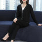 2pcs/set Knitted Suit Women Fashion V-neck Cardigan Top + Casual Knitted Pants Two-piece Female Jogging Outfits