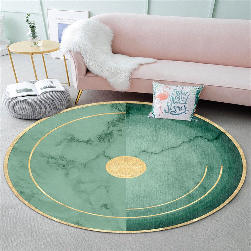Round Carpet for Living Room  Non-slip Mat Kids Bedroom Computer Chair Upholstery Area Rug Mats