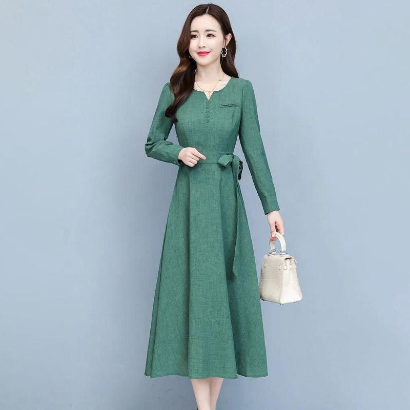Autumn Summer Long Dress Long Sleeve Shirt Dress Women Long Dresses Button Shirt Dress Casual Loose Dresses 2021