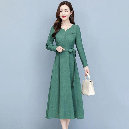 Autumn Summer Long Dress Long Sleeve Shirt Dress Women Long Dresses Button Shirt Dress Casual Loose Dresses 2021