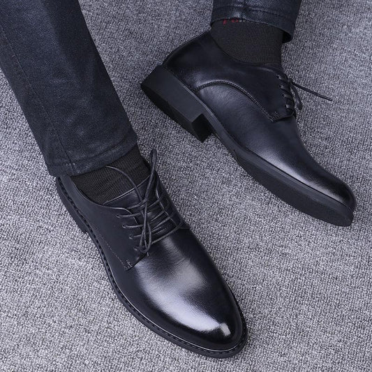 Men's Shoes Leather Business Men Dress Shoes Retro Patent Leather Oxford Shoes for Men Size 37-44
