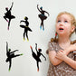 Cartoon ballet dancing girl teaching wall stickers dance music classroom layout decoration wallpaper