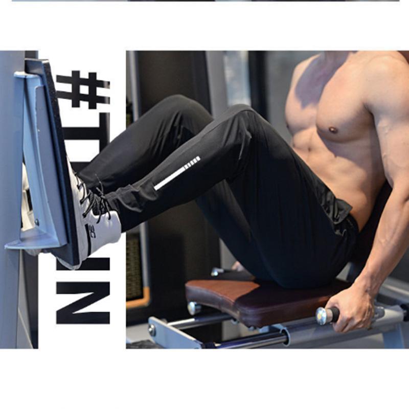 Sports and Leisure Tide Brand Fitness Trousers Men's Slim Thin Section Running Breathable Elastic Bandage Pencil Pants Fitness Pants