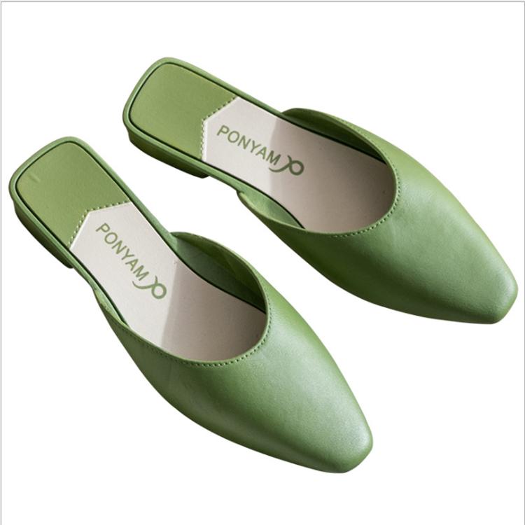 WTEMPO Slippers sandals Women Wrap toe Low-heeled Kick Lazy Flip Flop Beach Bedroom Home Go Out
