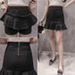 Pofulove Women Anti-light Denim Skirt Pants High Waist Slim Mermaid Hip Skirts Mini A-line Skirt