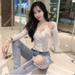 Thick Autumn and Winter Low Collar Sweater Women Knit Sweater Women's Slim Fit Base Shirt Tops Women
