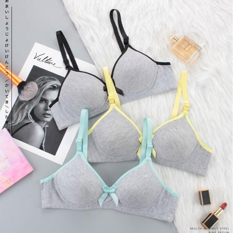 Sweet Style Ladies Underwear Thin Section Comfortable Breathable Skin-Friendly No Steel Rings Gathering Stereotypes Versatile Bra