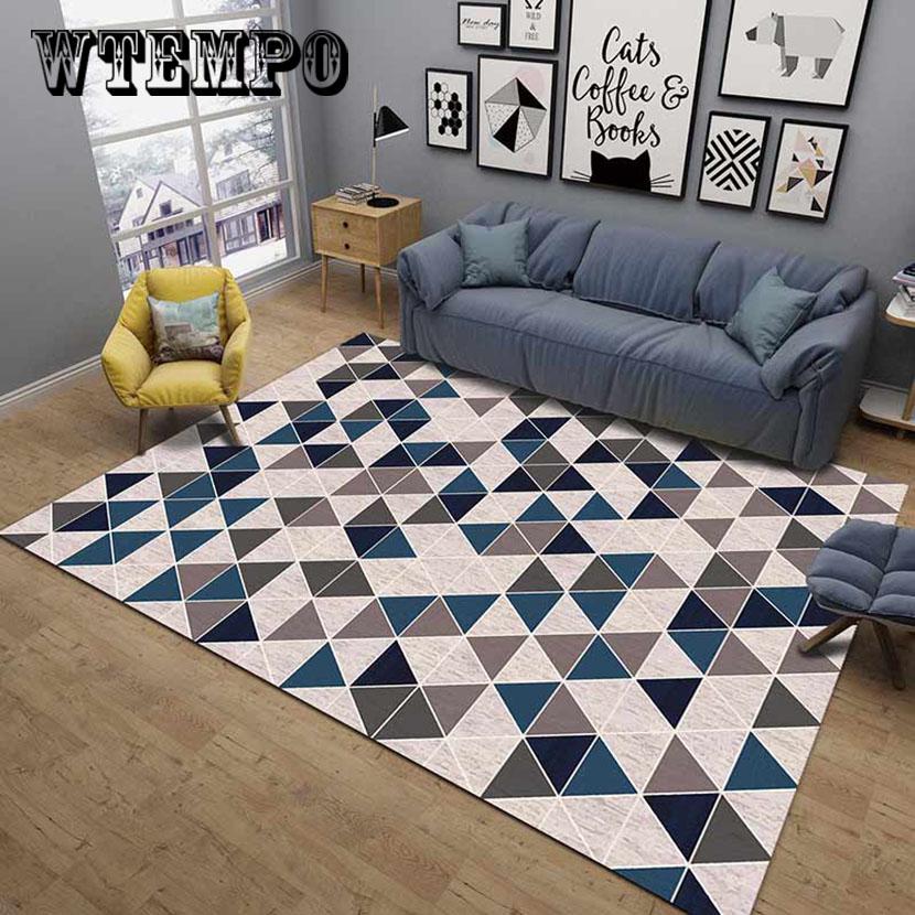 Nordic Geometric Carpet For Living Room Doormat  Non-slip Water Absorption Area Rug