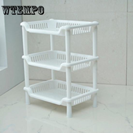 3 Layers Bathroom Shelf Kitchen Storage Shelf Desktop Living Room Shelf Tripod Snack Rack
