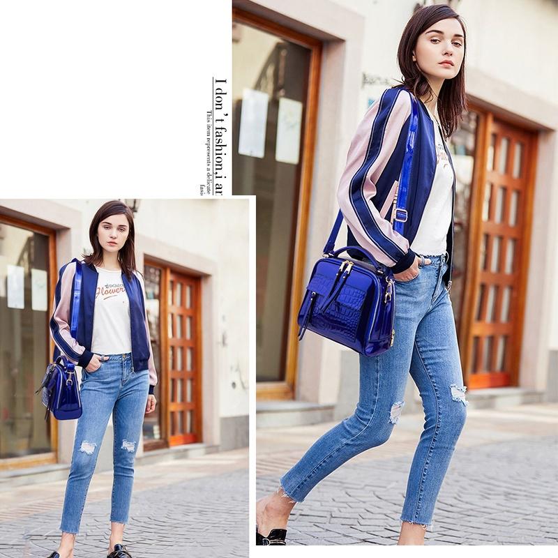 Women Leather Handbags Bag Women Crocodile Tote Female Crossbody Shoulder Bags Brand Women's