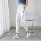 Summer Thin Sports Pants Women Korean Version of High Waist Wide Legs Loose High Thin Nine-point Casual Pants