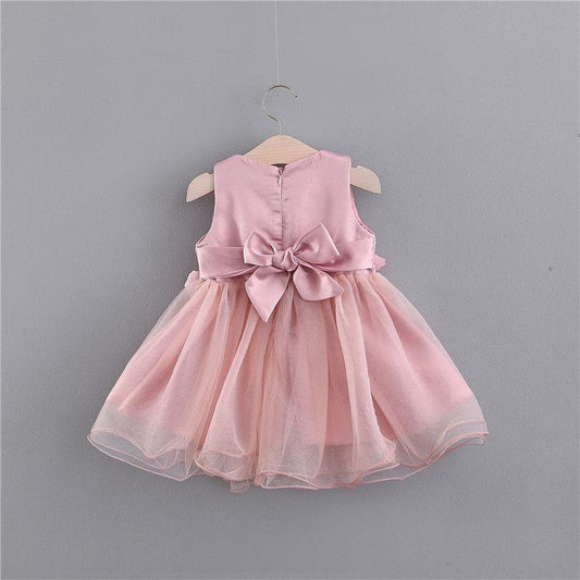Ma&Baby 1-7Y Summer Princess Toddler Kid Child Girls Tutu Dress Party Wedding Birthday Dresses for Girl Pearl Bow Costumes