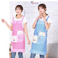 2-piece Kitchen Apron Waterproof and Oil-proof Anti-fouling Female Adult Cute Home Cooking Waist Apron Work Go To Work Sling Apron