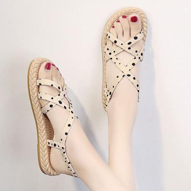 Summer Sandals for Female Students Korean Version of Wild Fairy Style Sandals and Slippers Female Flat Sandals for Outer Wear