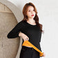 WTEMPO Warm Clothes Women Plus Velvet Thick Tight-fitting Autumn Clothes Inner Wear Bottoming Shirt In Winter