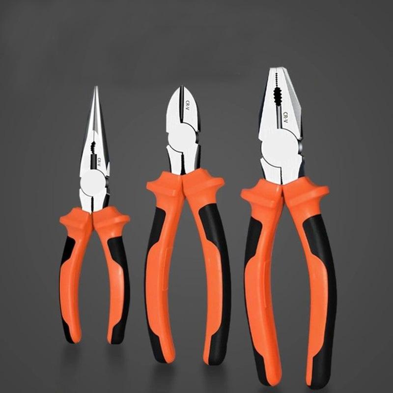 20/26cm Vise Needle Nose Pliers Diagonal Cutting Pliers Electrician Wire Stripper Cutting Wire Pliers Multifunctional  Pliers