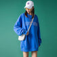Street Letter Print Round Neck Pullover Sweater Women 2021 Autumn Hip-hop Couple Top