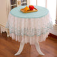 European-style Lace Round Tablecloth Household All-inclusive Round Coffee Table Cover Towel Cover Cloth Round Table Cloth Cushion Cover Tablecloth