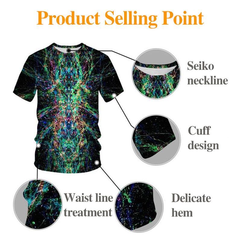 3D Printed T-shirt Personality Pullover Youth Fashion Half Sleeve Tees Casual and Comfortable Shirt Trend Clothing