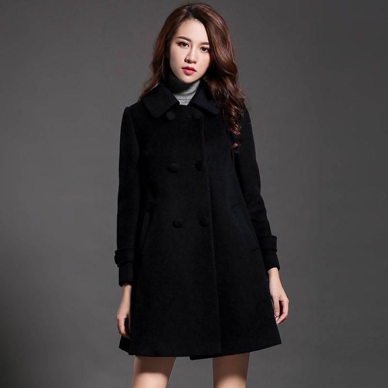 Autumn Winter Jacket Women Overcoat Wool Coat Plus Size 3xl 4xl Slim Blend Clothes Ladies Outerwear
