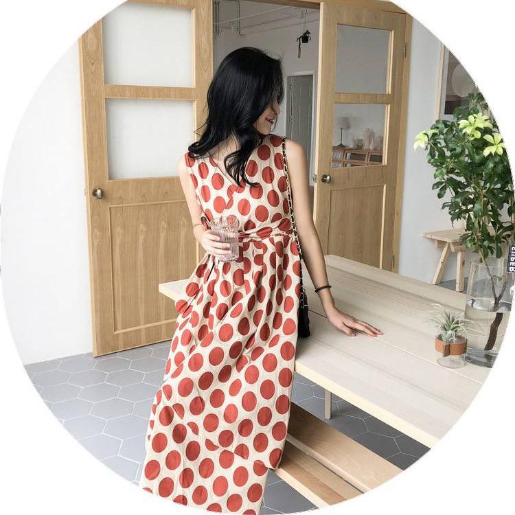 Vintage Summer Dress Women Polka Dot Office Party Dresses Casual Sexy Beach Sundress Vestidos
