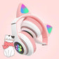 Cat Ear Headset 5.0 Bluetooth Headset Heavy Bass Mobile Game Computer Universal Noise Reduction High Quality Headset