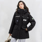 Women's Goose Down Down Jacket Long Winter Work Fitted Padded Clothes Thickened Fashion Pie Overcome Jacket Casual Sports Jacket Climbing Jacket Coat