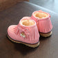 Children's Winter Waterproof Snow Boots Children's Plus Velvet Warm Girls Cotton Shoes Soft Bottom Non-slip Boots