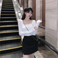Fall Women Casual Square collar Women Autumn Long sleeve T-Shirt Women Basic Tee Pullover