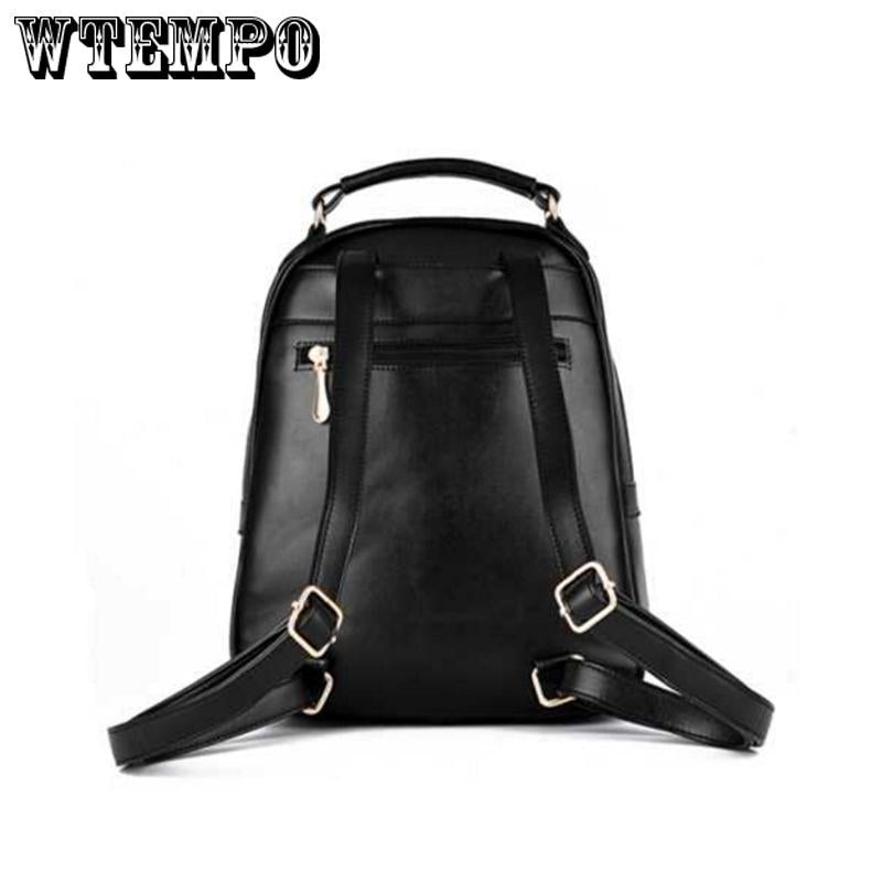 Fashion Pu Leather Women Backpack Simple Style Backpack Women College Backpack