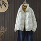 White Duck Down Jacket Women Thin Loose Loose Casual Big Lapel Short Jacket