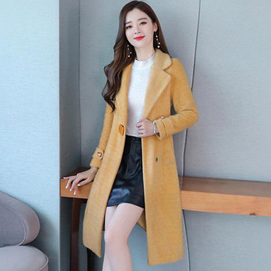 Winter Jacket Fashion Women Fur Coat Long Wool Coat Female Thick Warm Overcoat Christmas Outwear