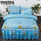 Home Textiles Embossing Bed Skirt Protective Cover Bed Linen Bedding Set Sheets Bedspread