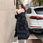 Winter Cotton-padded Jacket Female Loose Student Waist Was Thinner and Long Section Knee-length Down Padded Jacket Padded Jacket