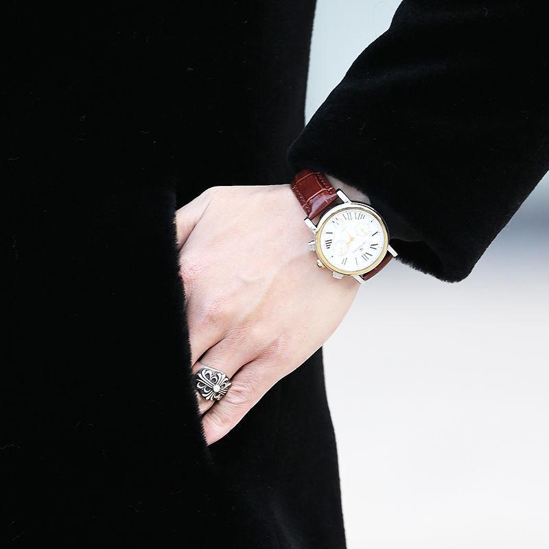 Mink Fur Coat Winter Men Mid-length Mink Fur Coat Men's Fox Fur Collar Jacket Cotton Coat