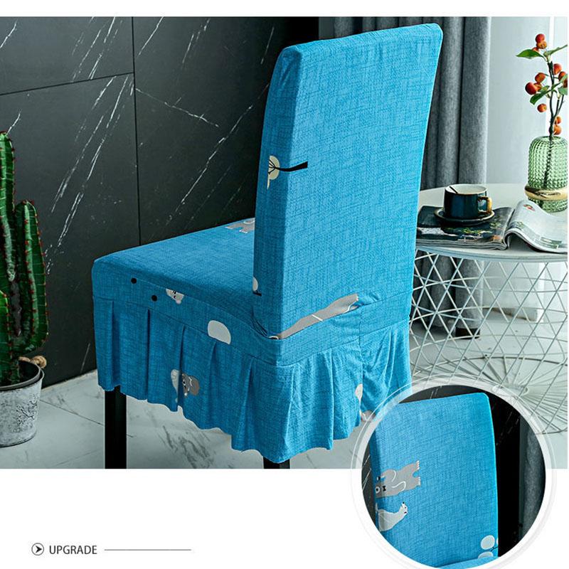 1pc Elastic Stretch Dining Chair Cover Spandex Wedding Chair Slipcovers Dust-proof Seat Protector for Party Banquet Home