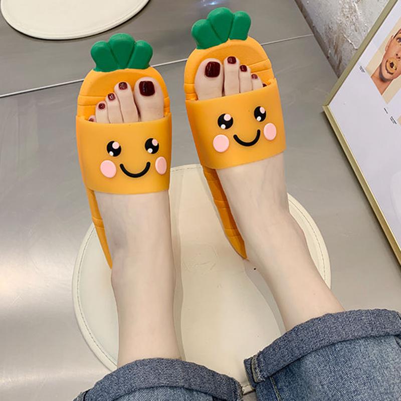 Creative Carrot Slippers Female Fashion Home Parent-child Sandals and Slippers Bathroom Bath Non-slip Slippers