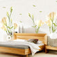 Removable Five Generations Wall Sticker Removable Wall Sticker Wall Decoration Yellow Lily wallpaper