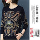 Vintage Print Short Woolen Sweater Women Fashion Pullover Sweater Female Woolen Jumper Outwear or Bottoming