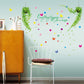 Fresh hanging baskets Pastoral style room background decorative wall stickers leaves wallpaper