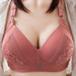 Ladies Large Size Thin No Steel Rings Gathering Breathable Comfortable Anti-Sagging Bra