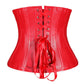 Red/Black Leather Corselet Plus Size Waist Trainer Corset Gothic Sexy Espartilhos Steampunk Clothing
